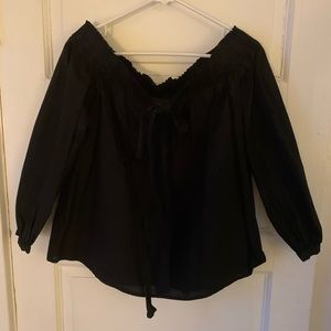 Black off the shoulder top